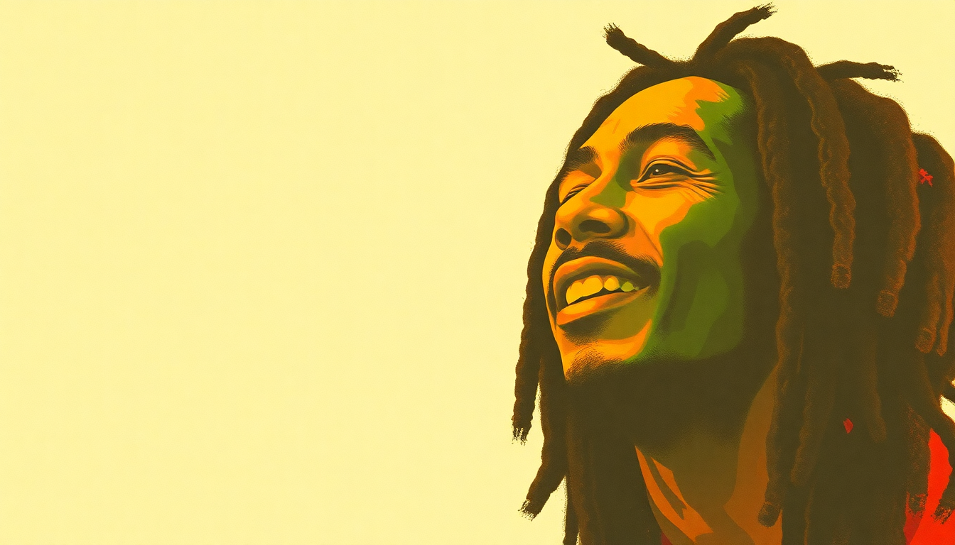 Fan-driven abstract illustration evoking the emotional arc of Natty Dread by Bob Marley & The Wailers