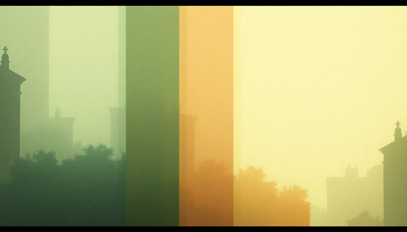 Fan-driven abstract illustration evoking the emotional arc of Neighborhood #1 (Tunnels) by Arcade Fire