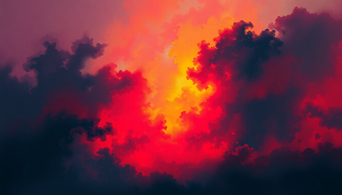 Fan-driven abstract illustration evoking the emotional arc of Neon Knights by Black Sabbath