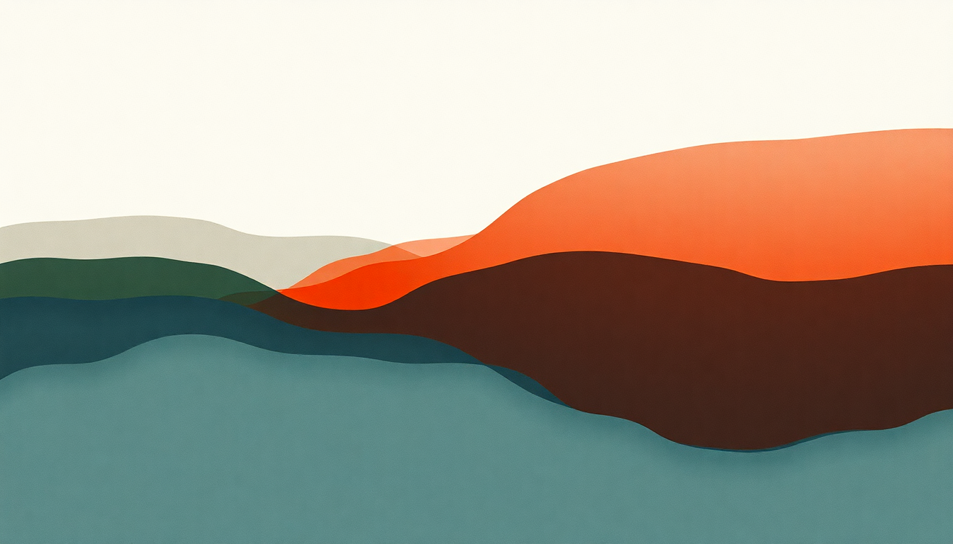Fan-driven abstract illustration evoking the emotional arc of Nespole by Floating Points