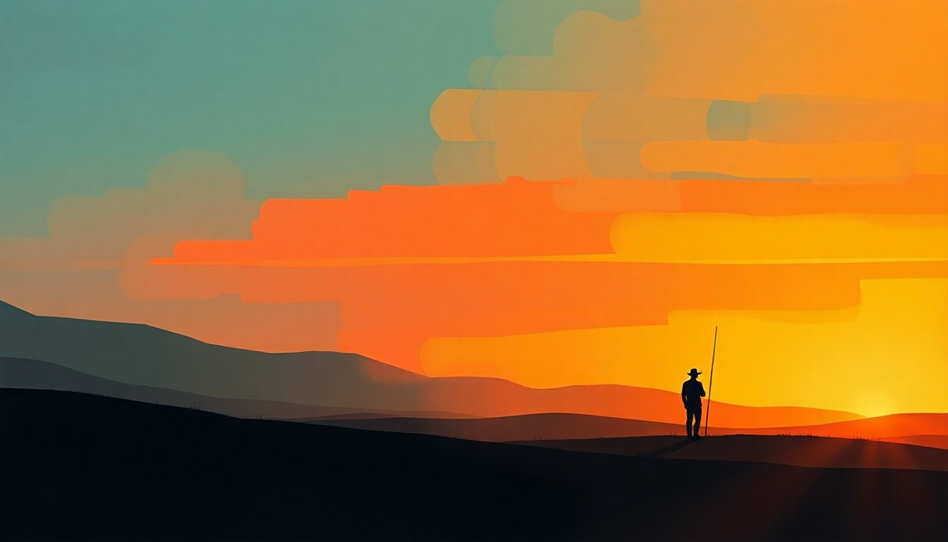 Fan-driven abstract illustration evoking the emotional arc of Never Could Toe the Mark by Waylon Jennings