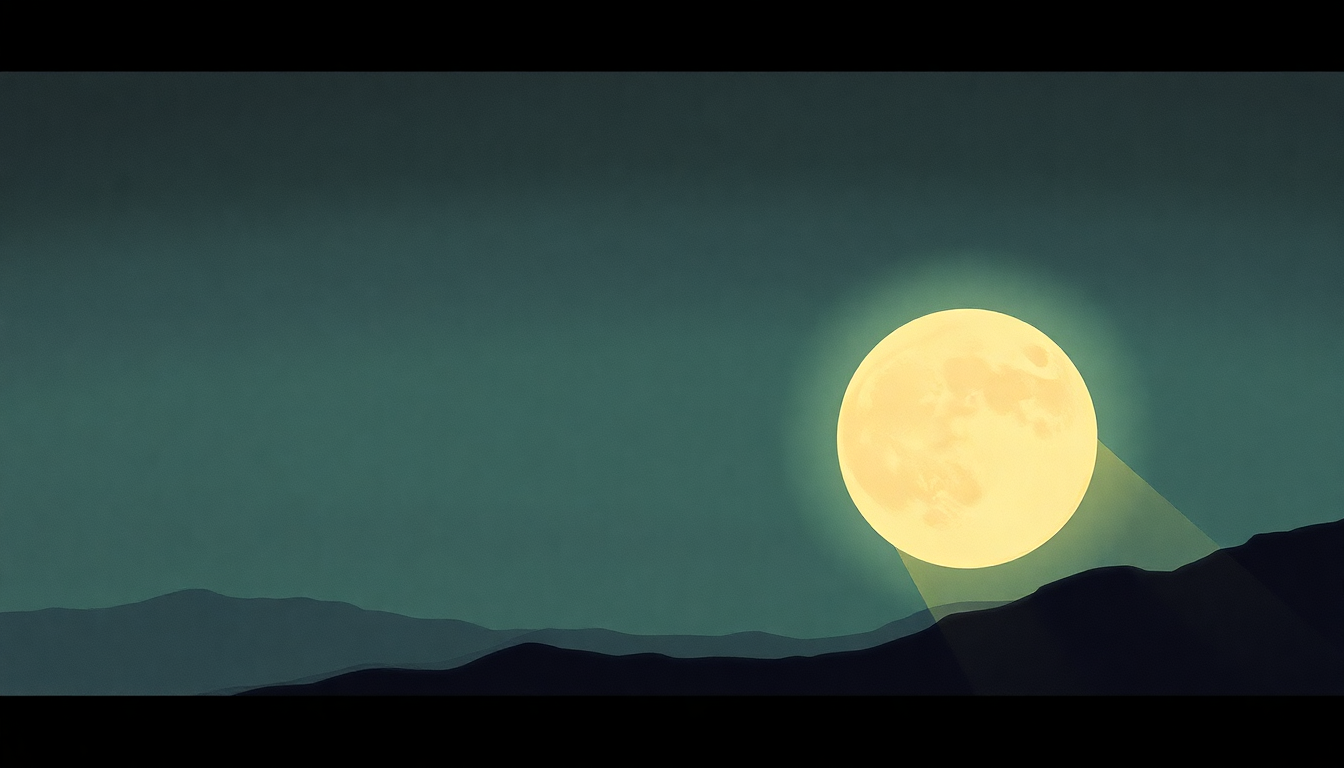 Fan-driven abstract illustration evoking the emotional arc of New Moon by Cave In