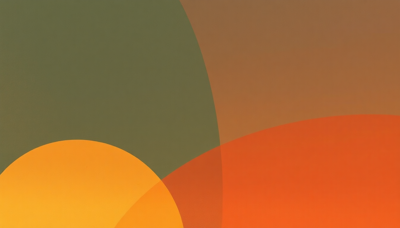 Fan-driven abstract illustration evoking the emotional arc of New Rhumba by Ahmad Jamal