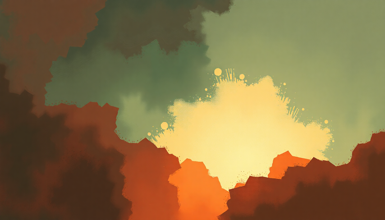 Fan-driven abstract illustration evoking the emotional arc of Ney Ney Weleba by Mahmoud Ahmed