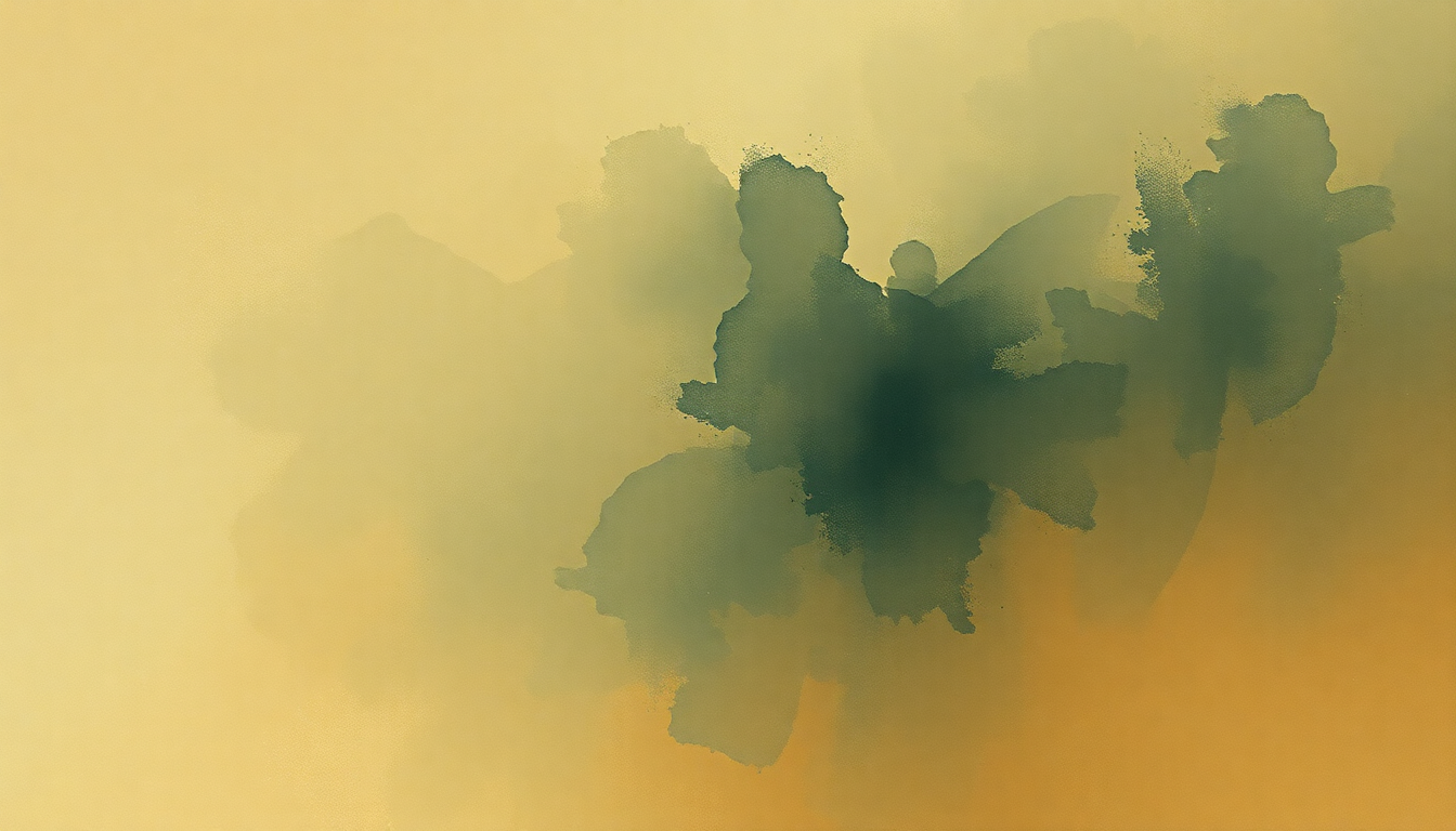 Fan-driven abstract illustration evoking the emotional arc of Night Mist Blues by Ahmad Jamal