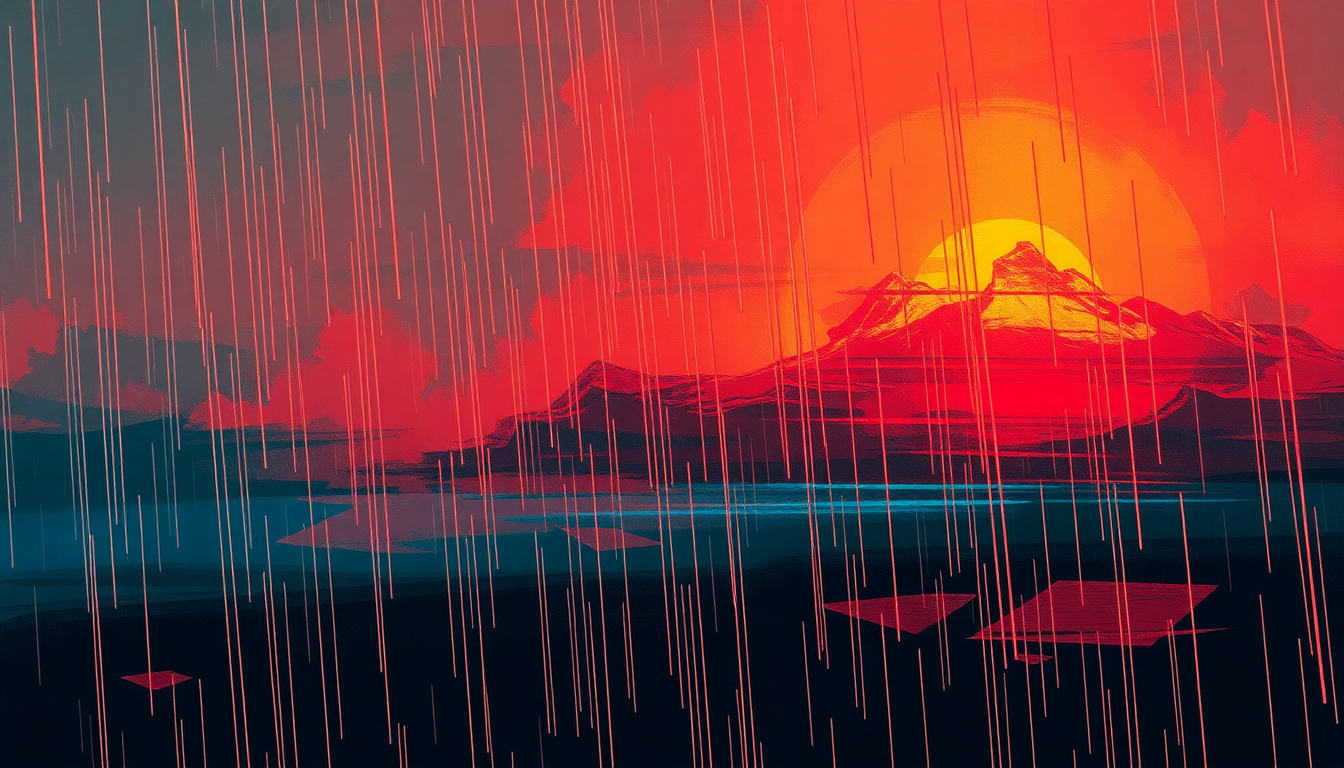 Fan-driven abstract illustration evoking the emotional arc of Nightrain by Guns N' Roses