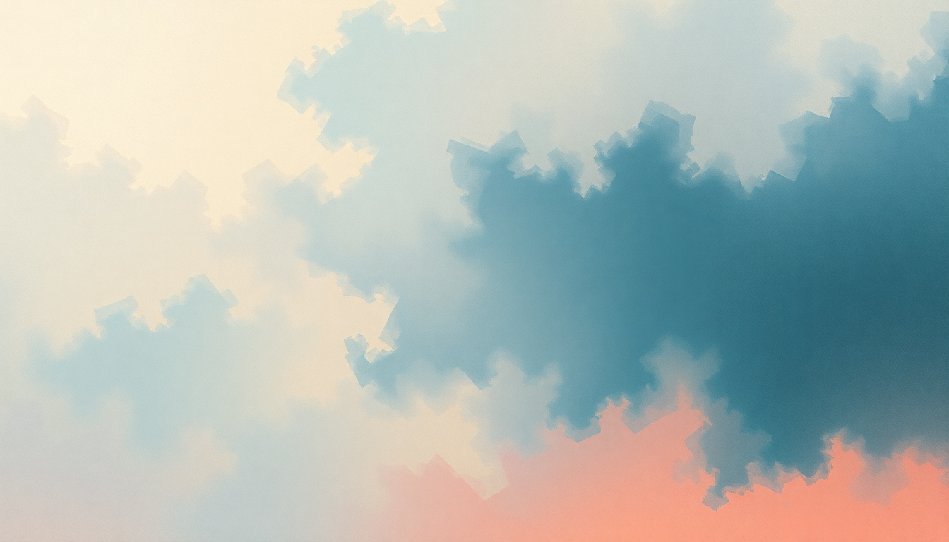 Fan-driven abstract illustration evoking the emotional arc of Nimbus by 808 State