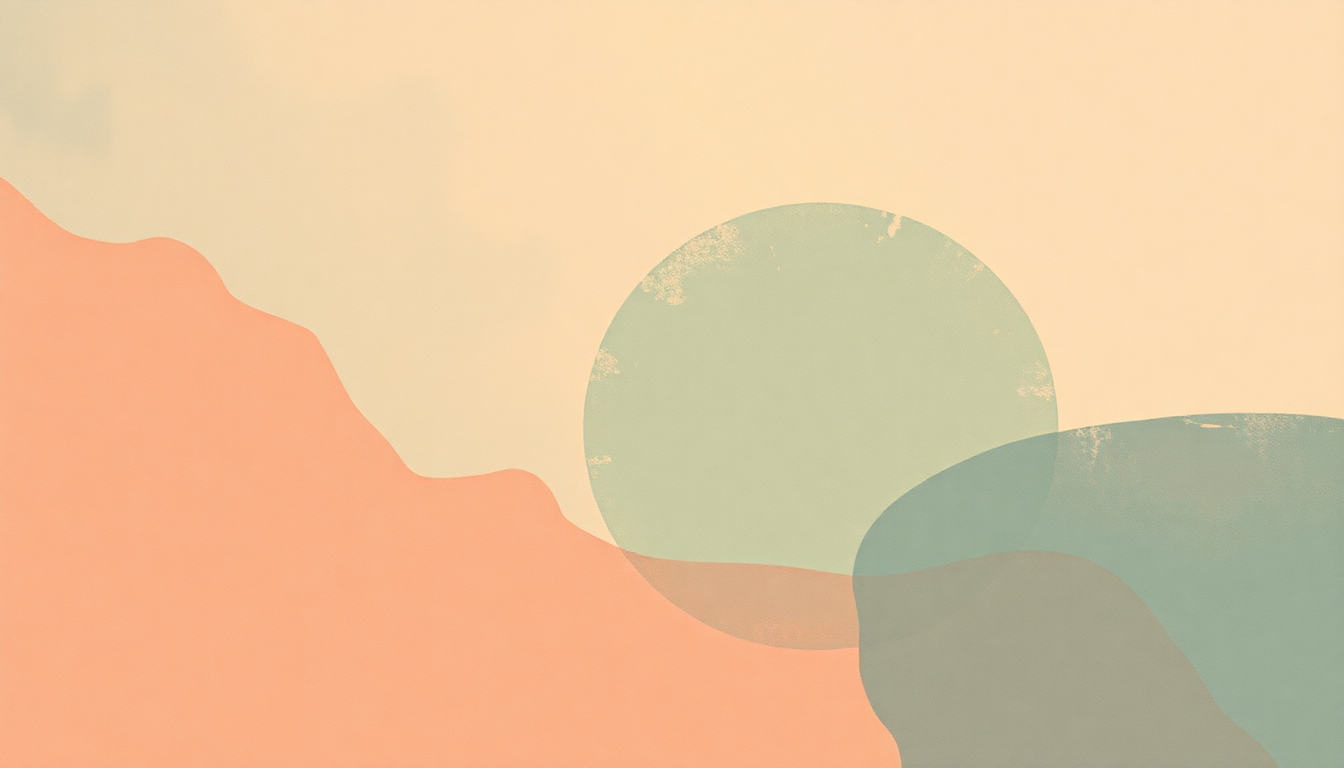 Fan-driven abstract illustration evoking the emotional arc of No Halo by Kevin Morby