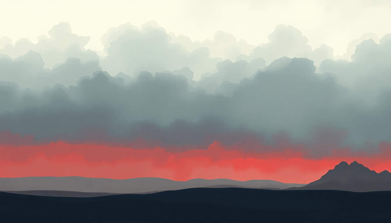 Fan-driven abstract illustration evoking the emotional arc of No Man's Land by AC/DC