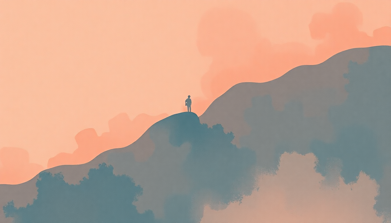 Fan-driven abstract illustration evoking the emotional arc of No More Dream by BTS