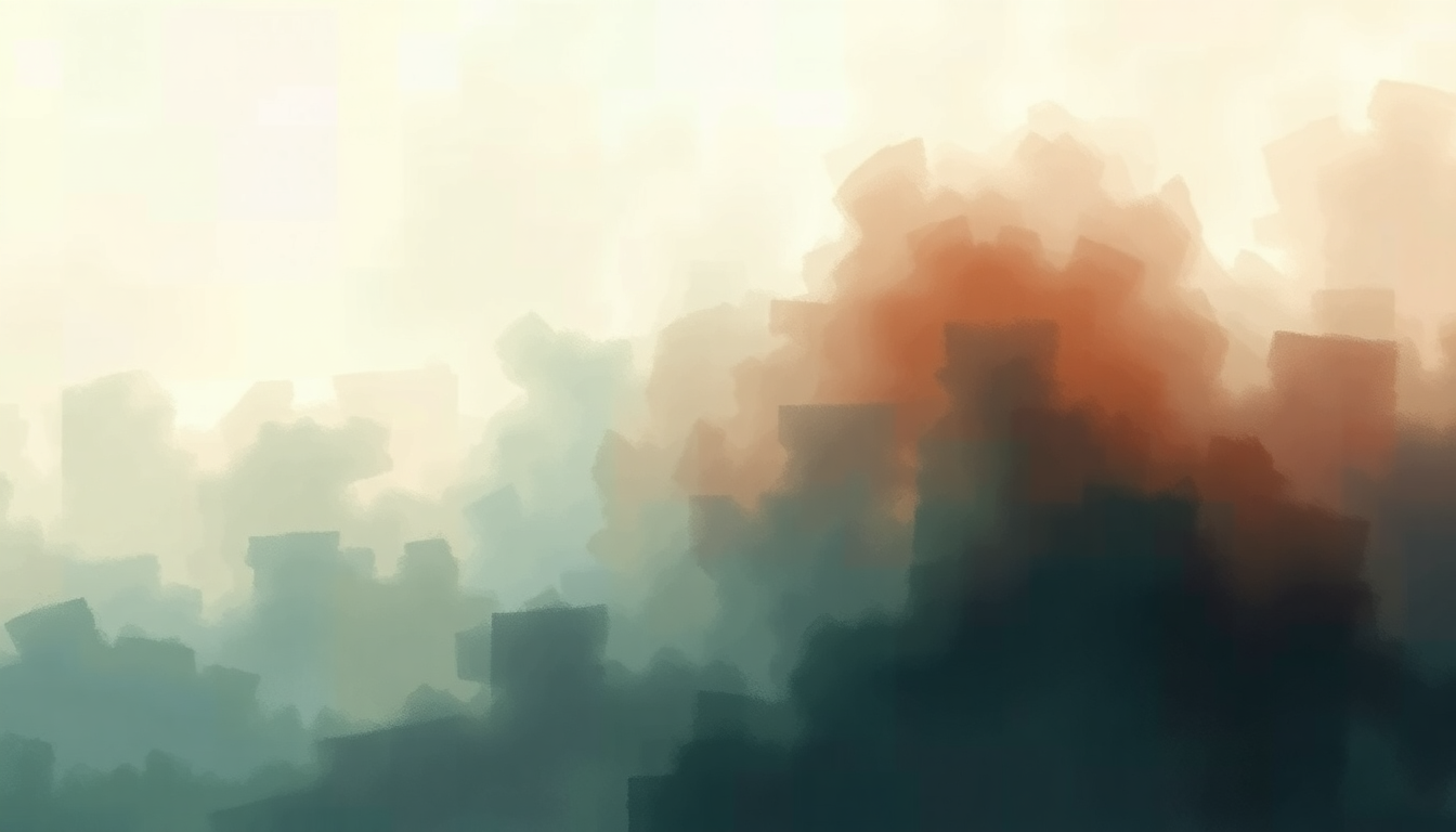 Fan-driven abstract illustration evoking the emotional arc of No Quarter by Led Zeppelin