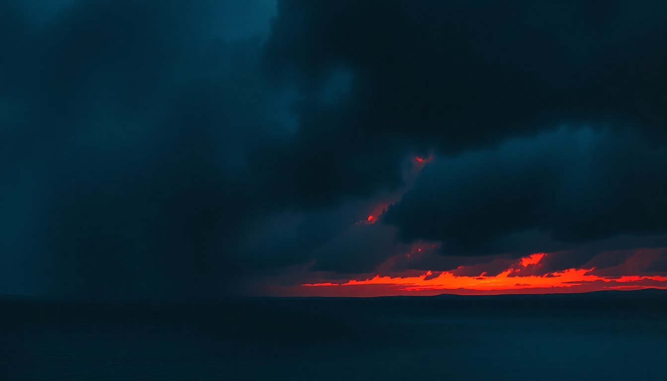 Fan-driven abstract illustration evoking the emotional arc of No Reservations by Hüsker Dü