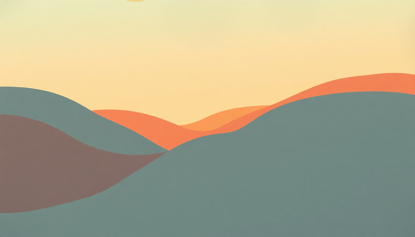 Fan-driven abstract illustration evoking the emotional arc of Nonagon by They Might Be Giants