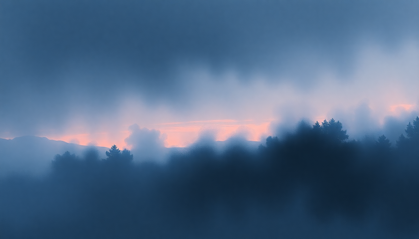 Fan-driven abstract illustration evoking the emotional arc of Not Goodnight by Tim Hecker