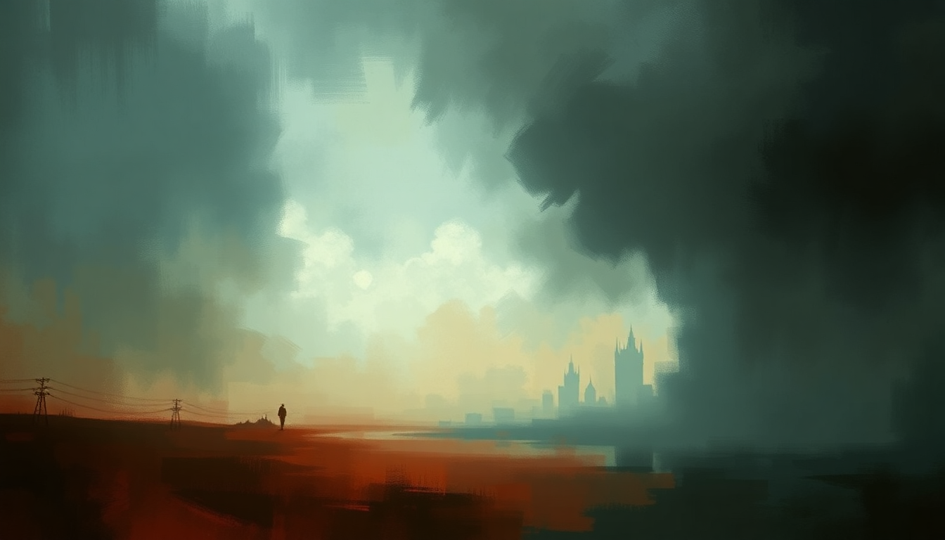 Fan-driven abstract illustration evoking the emotional arc of Not in Rivers but in Drops by Isis