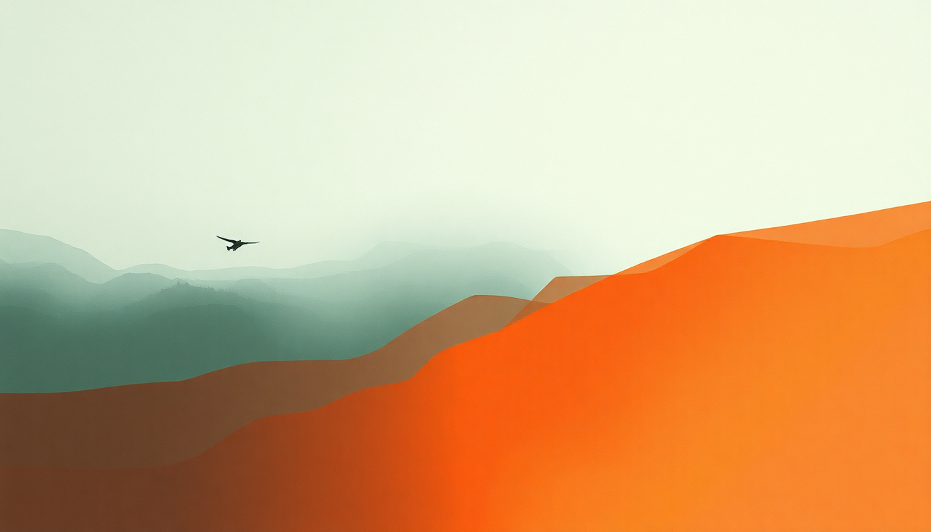 Fan-driven abstract illustration evoking the emotional arc of Nothing by The Cribs