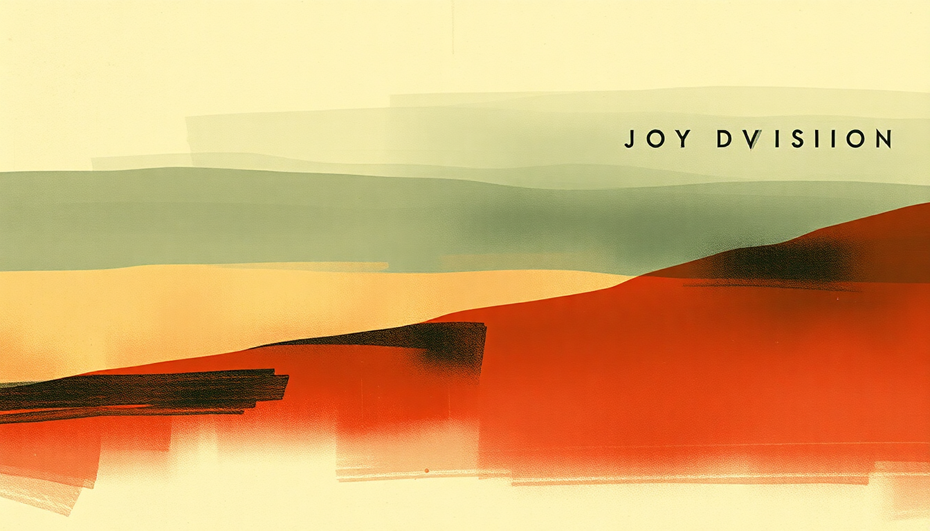 Fan-driven abstract illustration evoking the emotional arc of Novelty by Joy Division
