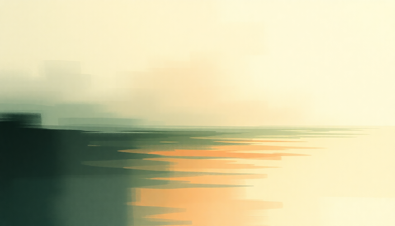 Fan-driven abstract illustration evoking the emotional arc of Oats in the Water by Ben Howard