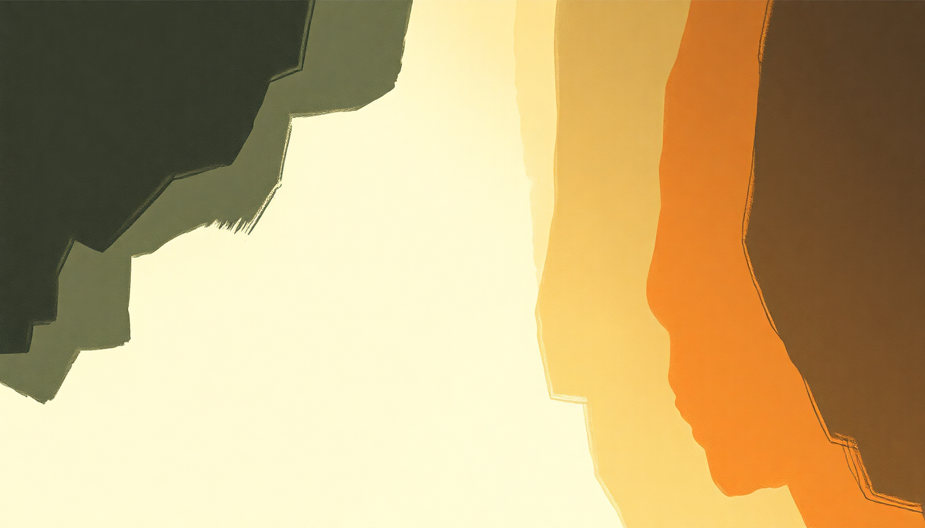 Fan-driven abstract illustration evoking the emotional arc of Objeto Semi-Identificado by Gilberto Gil