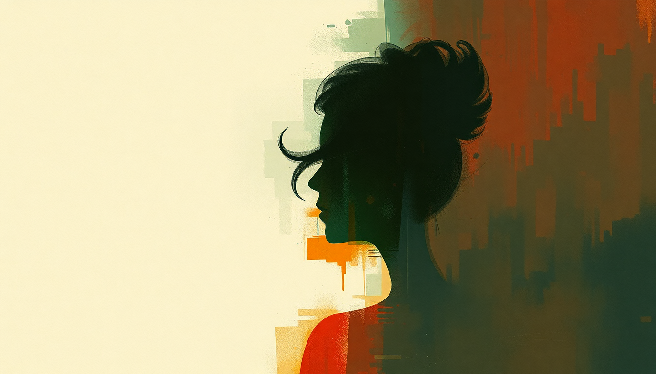 Fan-driven abstract illustration evoking the emotional arc of obsessed by Olivia Rodrigo