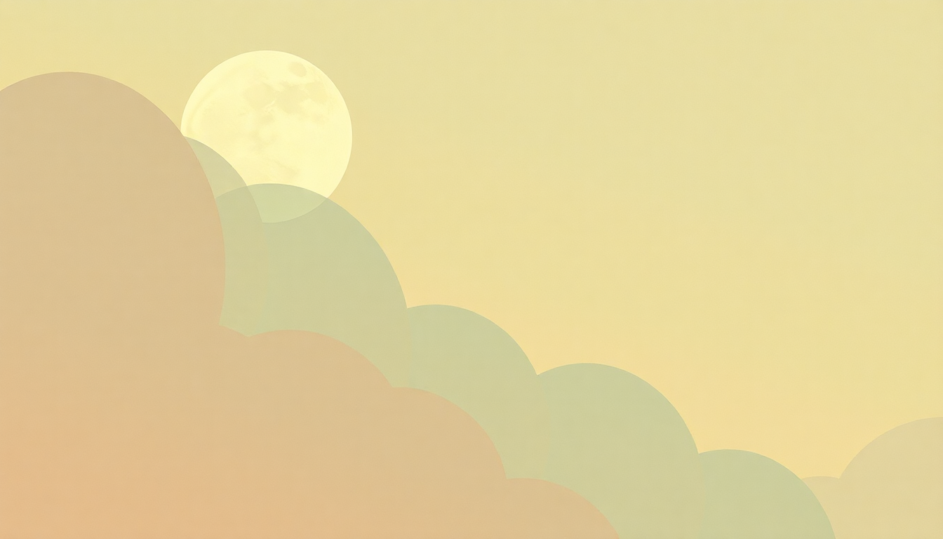 Fan-driven abstract illustration evoking the emotional arc of Of Moons Birds and Monsters by MGMT