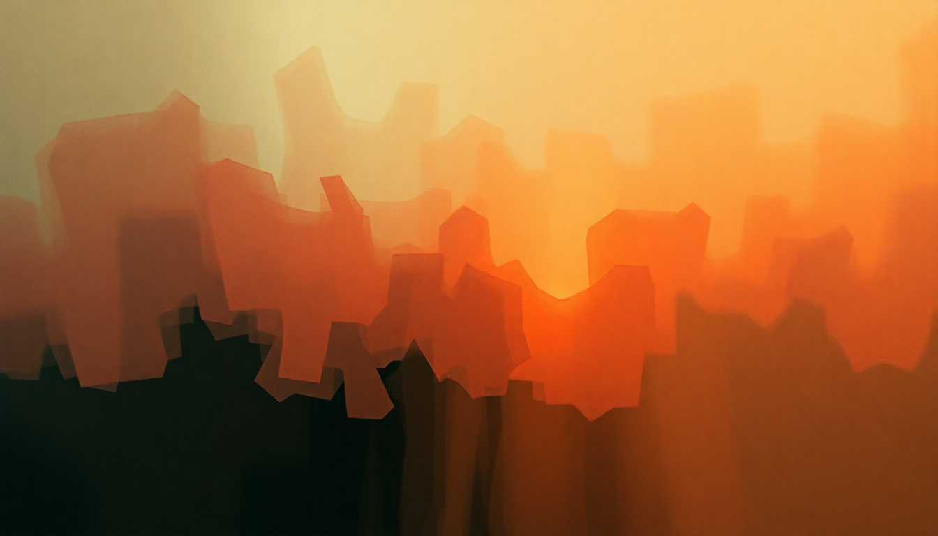 Fan-driven abstract illustration evoking the emotional arc of Omen by The Prodigy