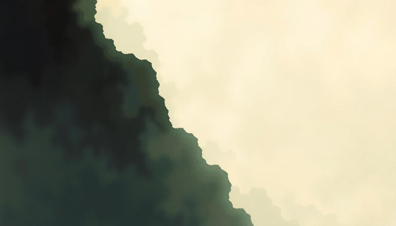 Fan-driven abstract illustration evoking the emotional arc of On Reflection by Gentle Giant