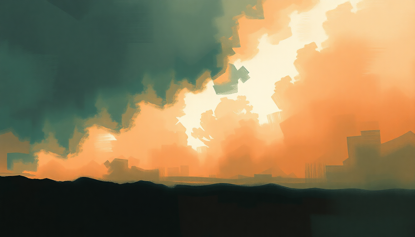 Fan-driven abstract illustration evoking the emotional arc of On Sight by Kanye West