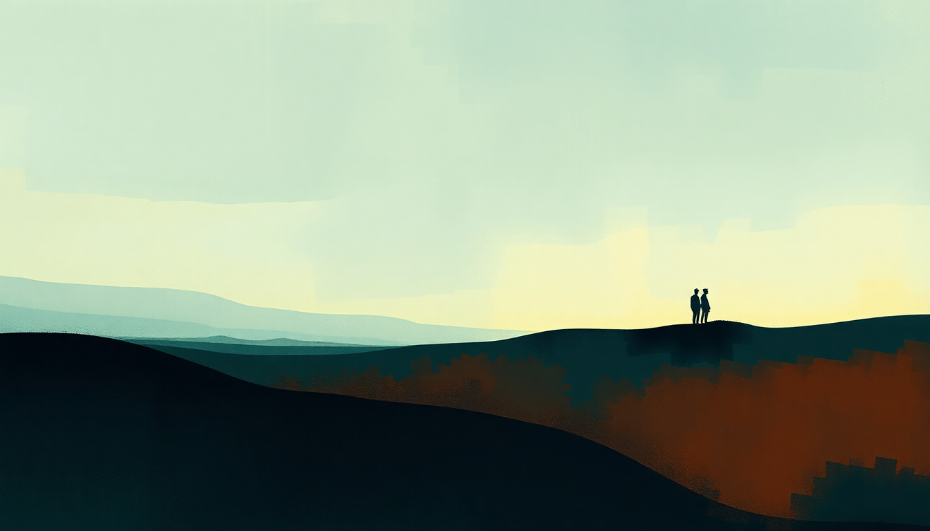 Fan-driven abstract illustration evoking the emotional arc of On the Other Side by The Strokes