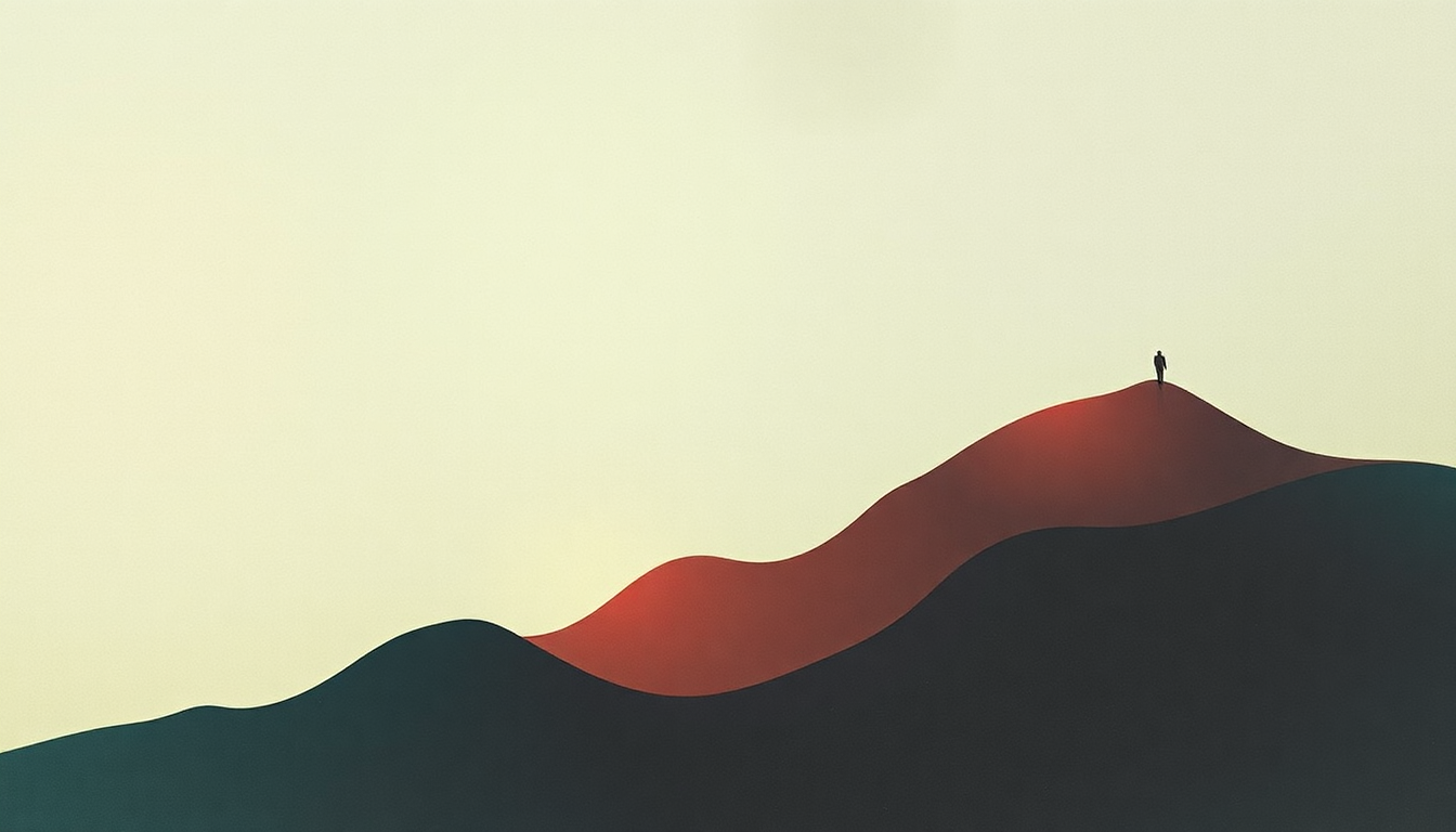 Fan-driven abstract illustration evoking the emotional arc of One in Ten by 808 State