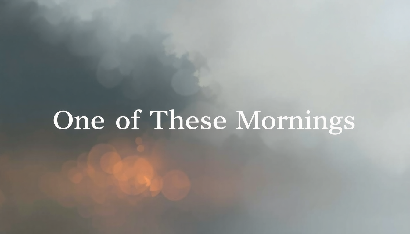 Fan-driven abstract illustration evoking the emotional arc of One of These Mornings by Moby