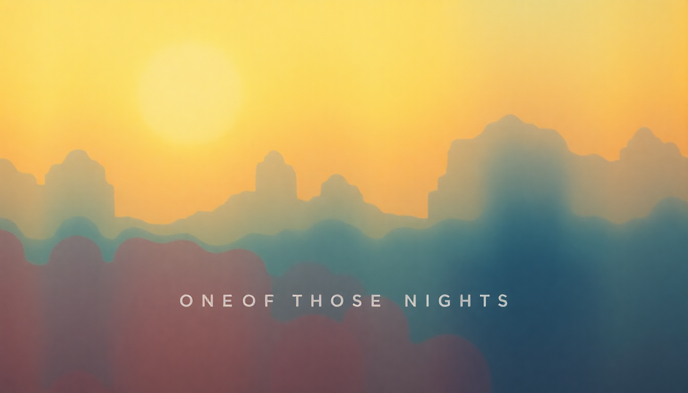 Fan-driven abstract illustration evoking the emotional arc of One of These Nights by Eagles