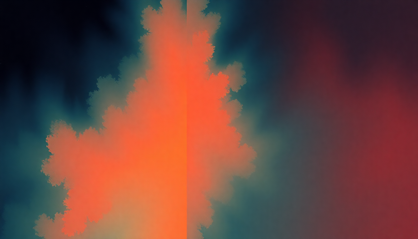 Fan-driven abstract illustration evoking the emotional arc of One World by John Martyn