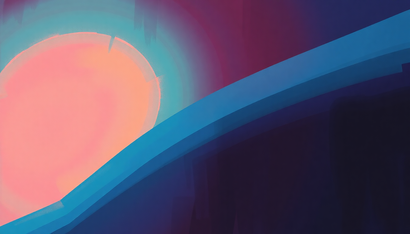 Fan-driven abstract illustration evoking the emotional arc of Oops Upside Your Head by The Gap Band