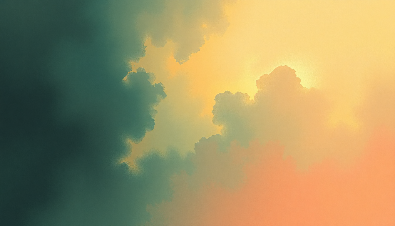 Fan-driven abstract illustration evoking the emotional arc of Open Up by Leftfield