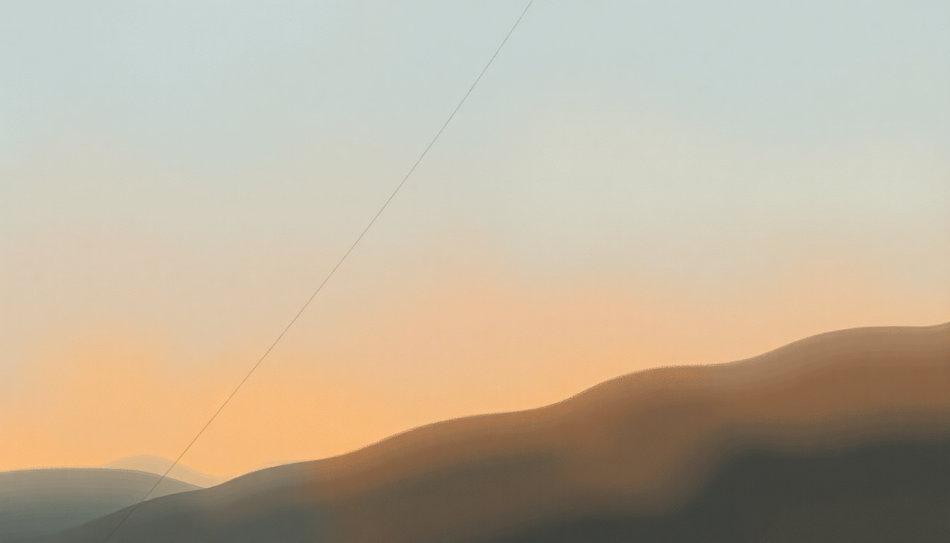 Fan-driven abstract illustration evoking the emotional arc of Options by Pedro the Lion