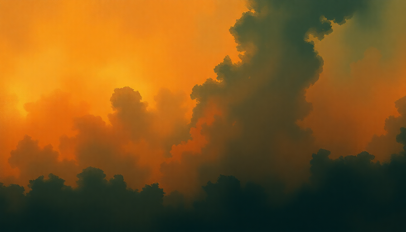 Fan-driven abstract illustration evoking the emotional arc of Out to Lunch by Eric Dolphy