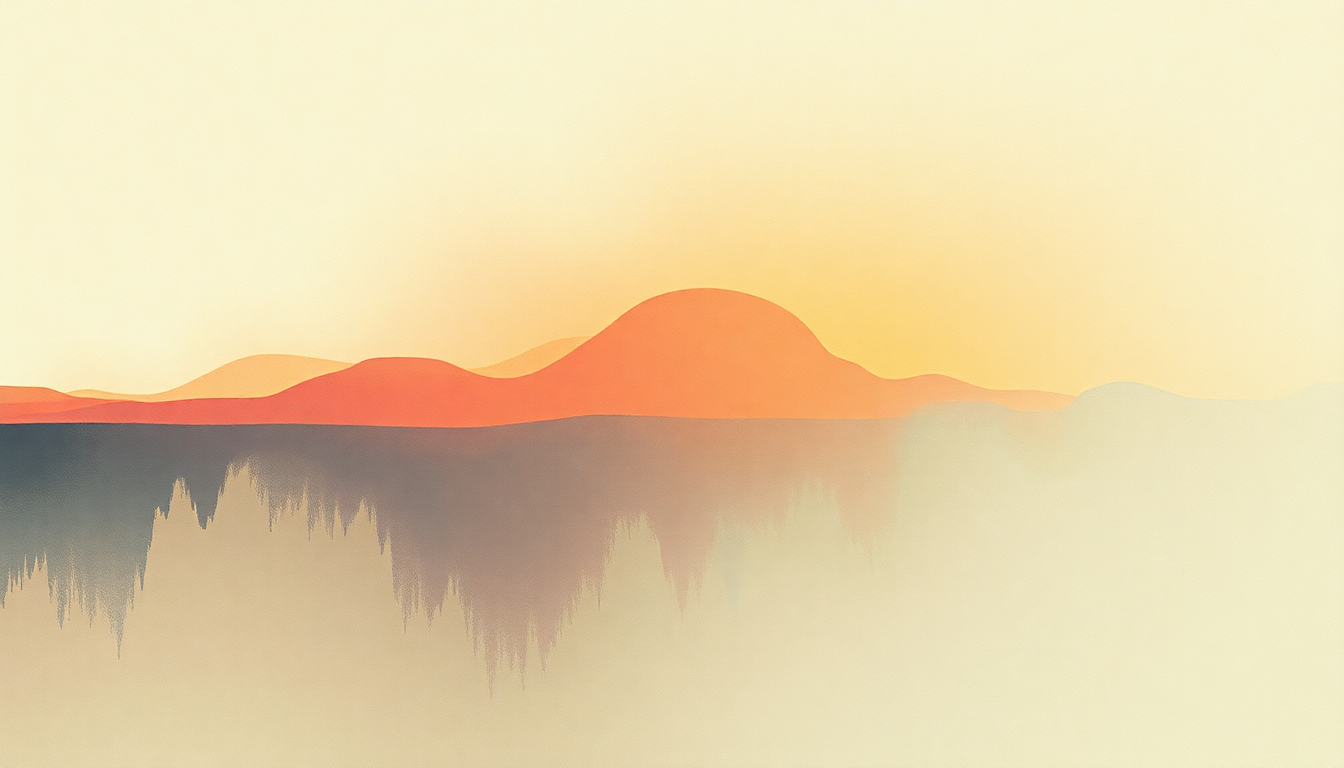 Fan-driven abstract illustration evoking the emotional arc of P.E.T.R.O.L by Orbital