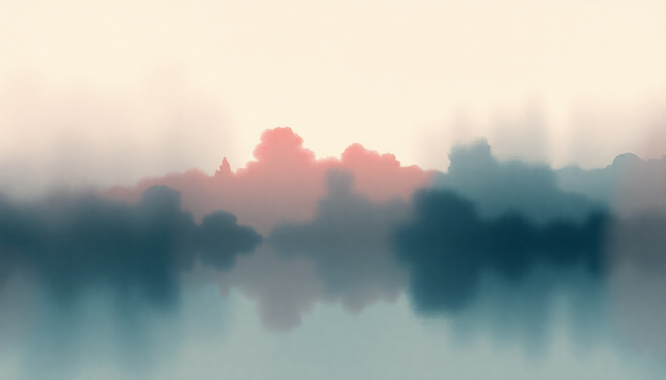 Fan-driven abstract illustration evoking the emotional arc of Painter Song by Norah Jones