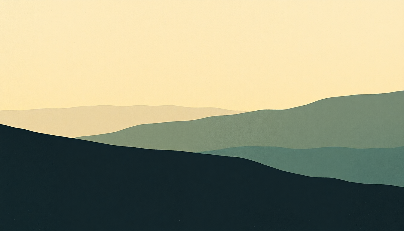 Fan-driven abstract illustration evoking the emotional arc of Palco by Gilberto Gil