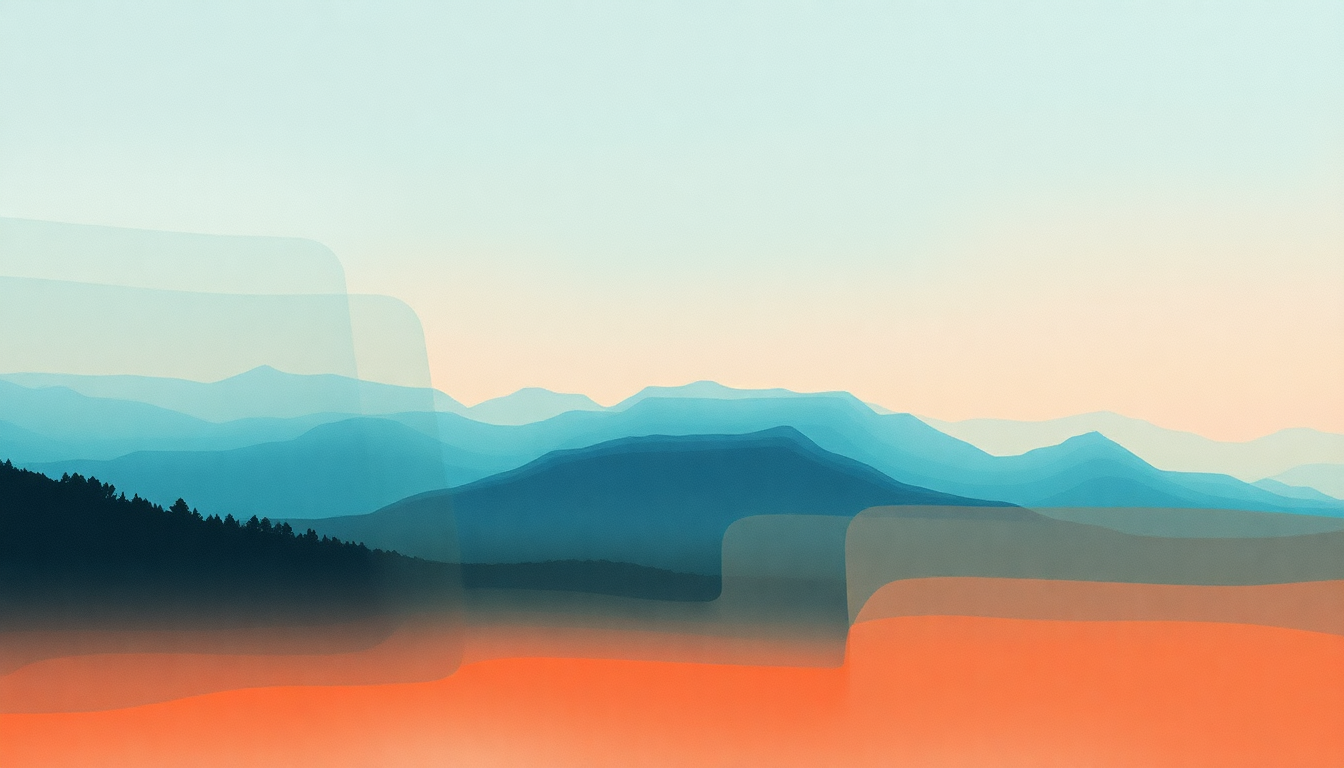 Fan-driven abstract illustration evoking the emotional arc of Papua New Guinea by Future Sound of London