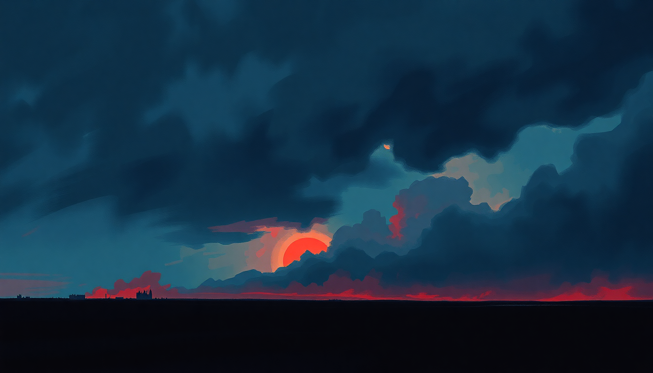 Fan-driven abstract illustration evoking the emotional arc of Parental Discretion Iz Advised by N.W.A