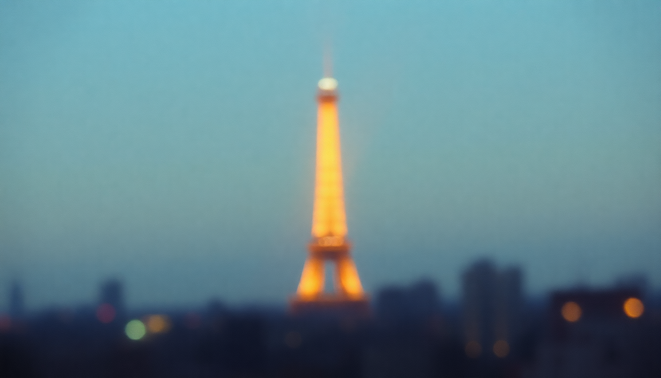 Fan-driven abstract illustration evoking the emotional arc of Paris Nights by Rachel's