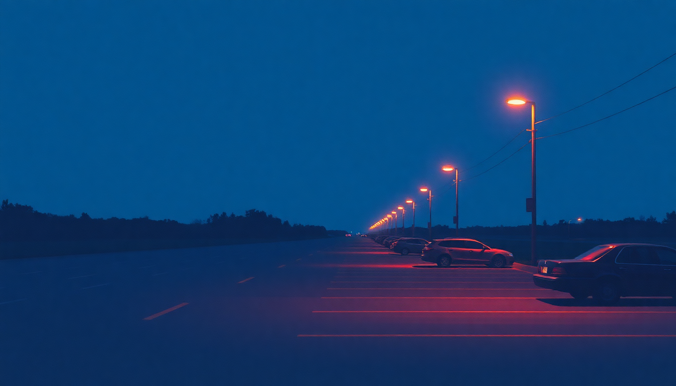 Fan-driven abstract illustration evoking the emotional arc of Parking Lot by Galaxie 500