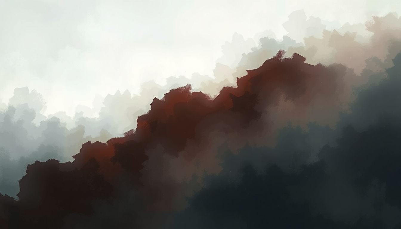 Fan-driven abstract illustration evoking the emotional arc of Parsifal Prelude by Richard Wagner