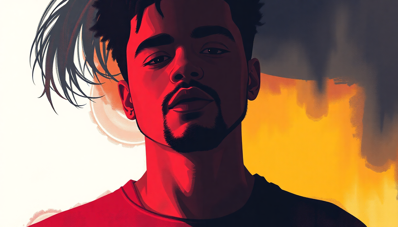 Fan-driven abstract illustration evoking the emotional arc of Party Monster by The Weeknd
