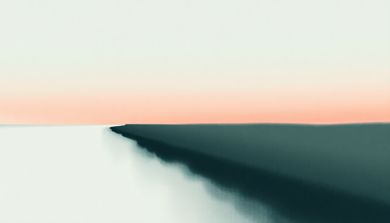 Fan-driven abstract illustration evoking the emotional arc of Path to Nowhere by Max Richter