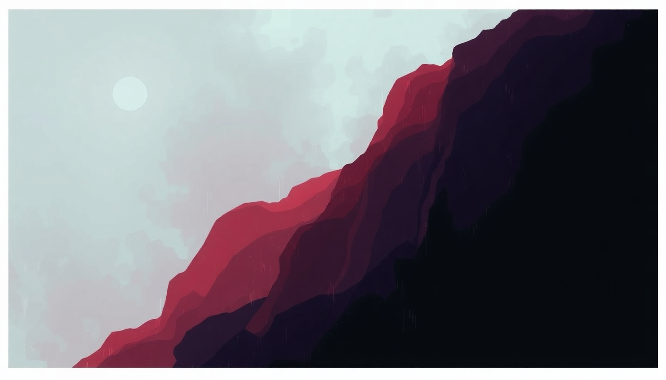 Fan-driven abstract illustration evoking the emotional arc of Peace Sells by Megadeth