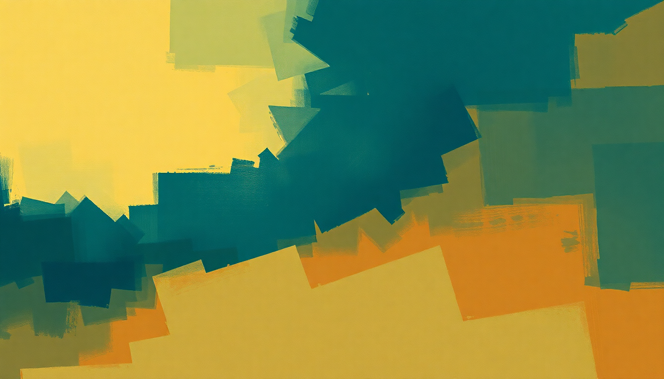 Fan-driven abstract illustration evoking the emotional arc of Peggy's Blue Skylight by Charles Mingus