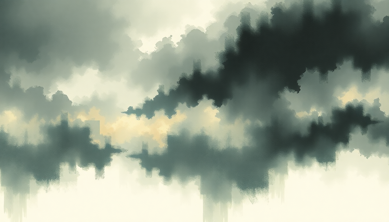 Fan-driven abstract illustration evoking the emotional arc of Pen Expers by Autechre